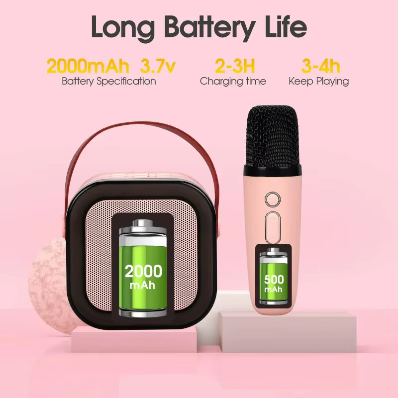 K12 PartyPro Wireless Karaoke Speaker – 2 Mics, RGB Lights, Pure Fun